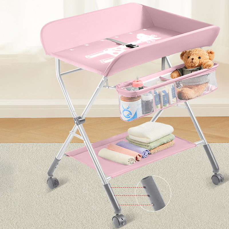 Modern Metal  Changing Table Safety Rails Baby Changing Table With Shelf