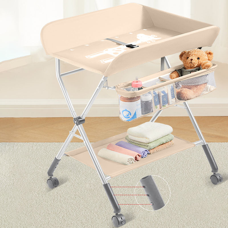 Modern Metal  Changing Table Safety Rails Baby Changing Table With Shelf