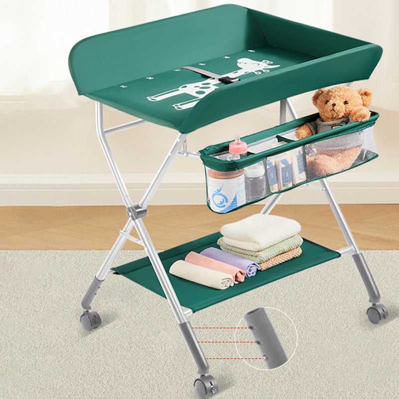 Modern Metal  Changing Table Safety Rails Baby Changing Table With Shelf