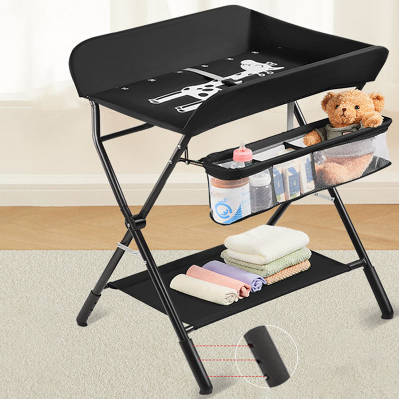 Modern Metal  Changing Table Safety Rails Baby Changing Table With Shelf