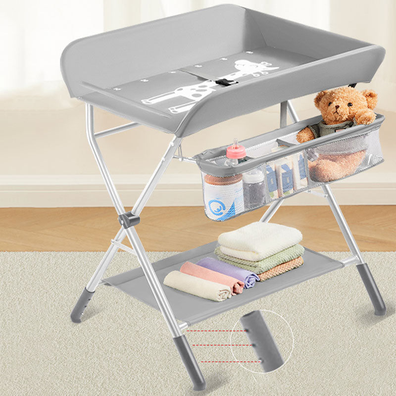 Modern Metal  Changing Table Safety Rails Baby Changing Table With Shelf