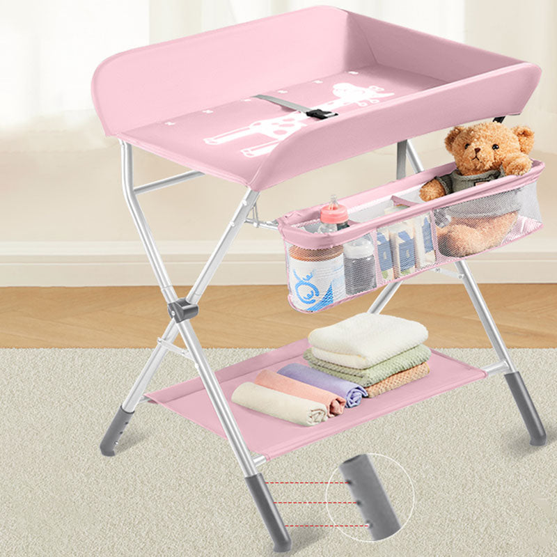 Modern Metal  Changing Table Safety Rails Baby Changing Table With Shelf