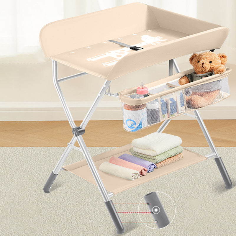 Modern Metal  Changing Table Safety Rails Baby Changing Table With Shelf