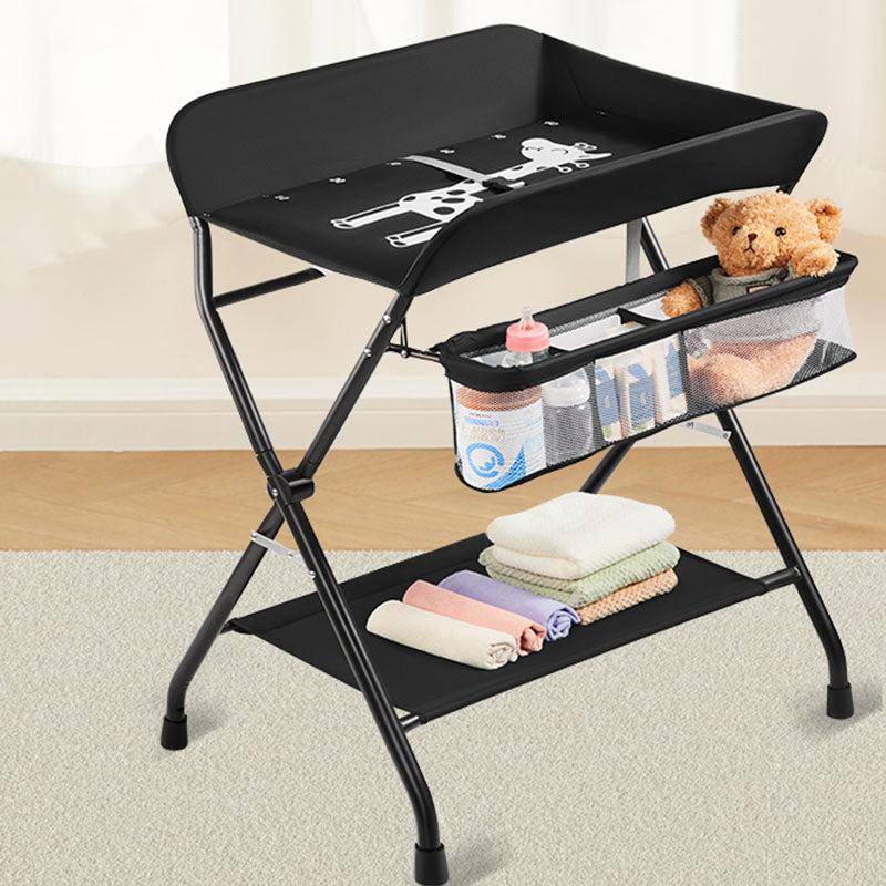 Modern Metal  Changing Table Safety Rails Baby Changing Table With Shelf