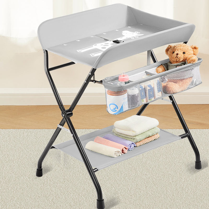 Modern Metal  Changing Table Safety Rails Baby Changing Table With Shelf