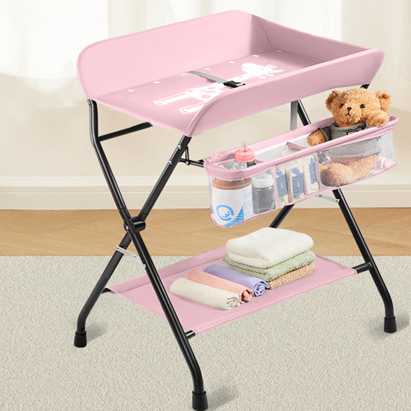 Modern Metal  Changing Table Safety Rails Baby Changing Table With Shelf