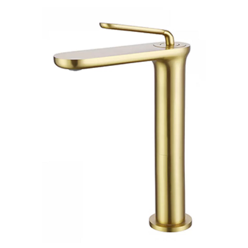 Square Single Hole Sink Faucet Low Arc Bathroom Brass Sink Faucet