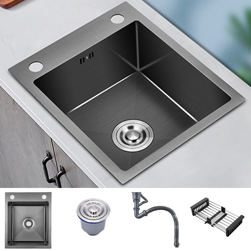 Stainless Steel Kitchen Sink Modern Bar Sink with Drain Strainer Kit