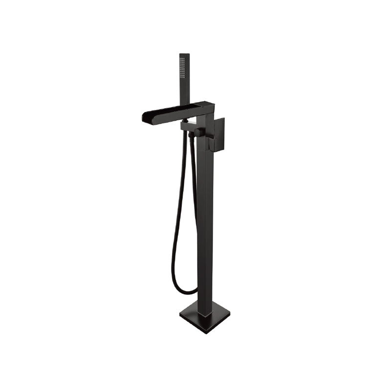 Floor Mounted Metal Freestanding Tub Filler 2 Handles Freestanding Bathtub Faucet