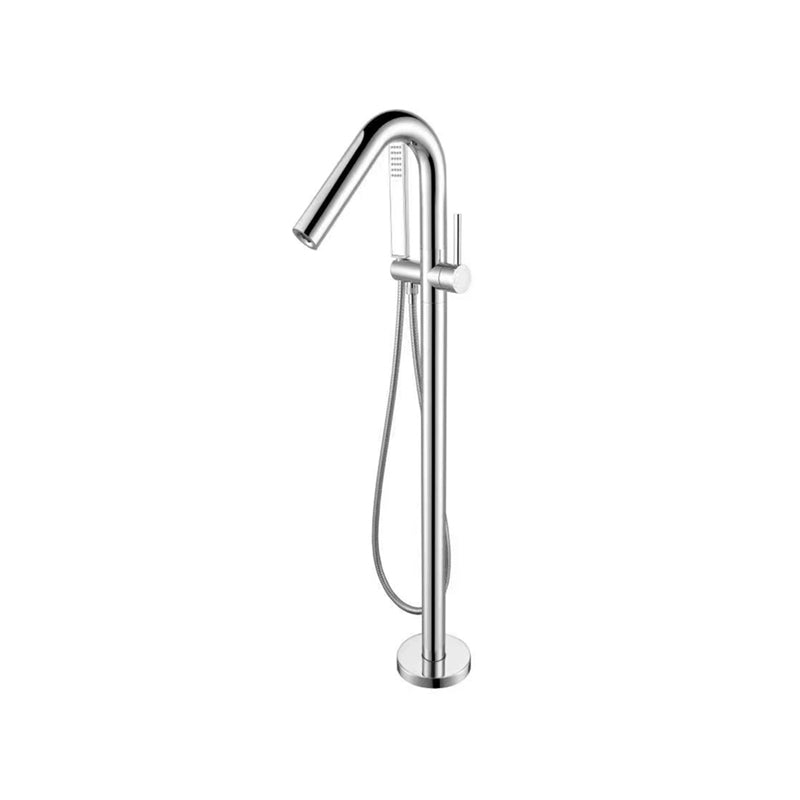 Floor Mounted Metal Freestanding Tub Filler 2 Handles Freestanding Bathtub Faucet