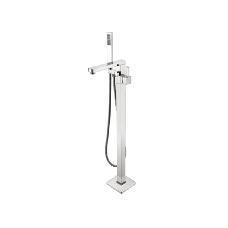 Floor Mounted Metal Freestanding Tub Filler 2 Handles Freestanding Bathtub Faucet