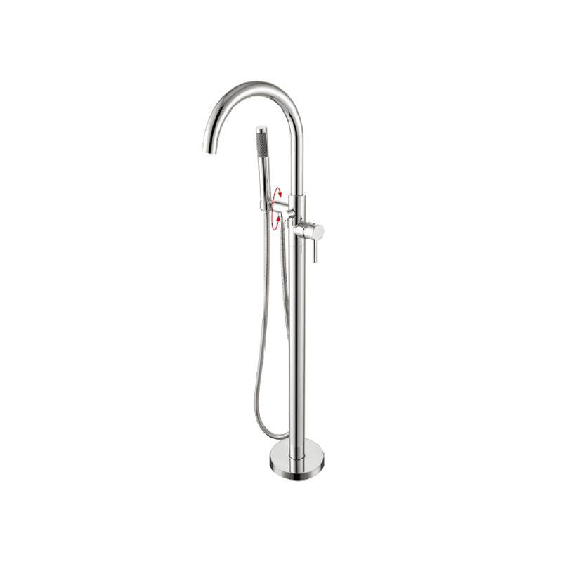 Traditional Floor Mounted Swivel Freestanding Tub Filler Metal Freestanding Faucet