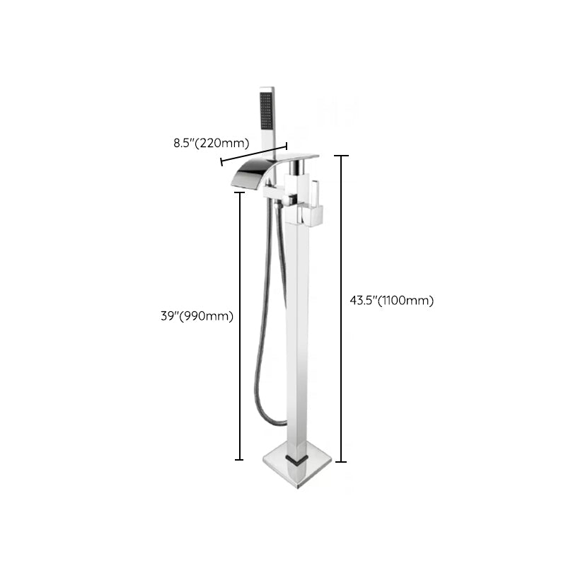 Traditional Floor Mounted Swivel Freestanding Tub Filler Metal Freestanding Faucet