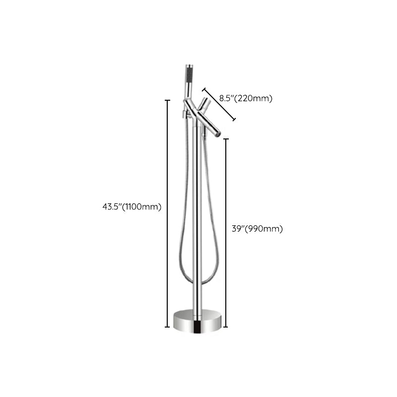 Traditional Floor Mounted Swivel Freestanding Tub Filler Metal Freestanding Faucet