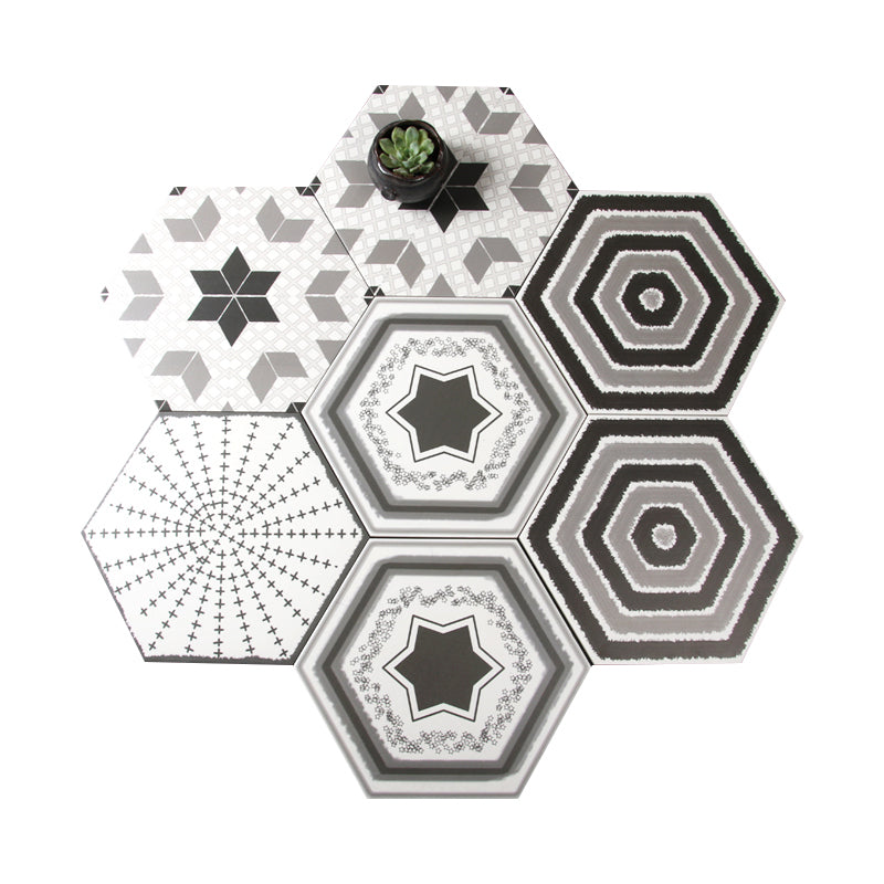 Modern Style Indoor Tile Hexagon Living Room Spanish Polished Wall Tile