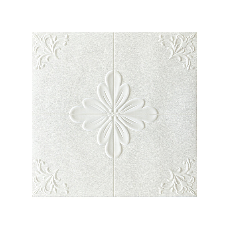 Indoor Home Wall Paneling 3D Floral Print Peel and Stick Waterproof Wall Panel