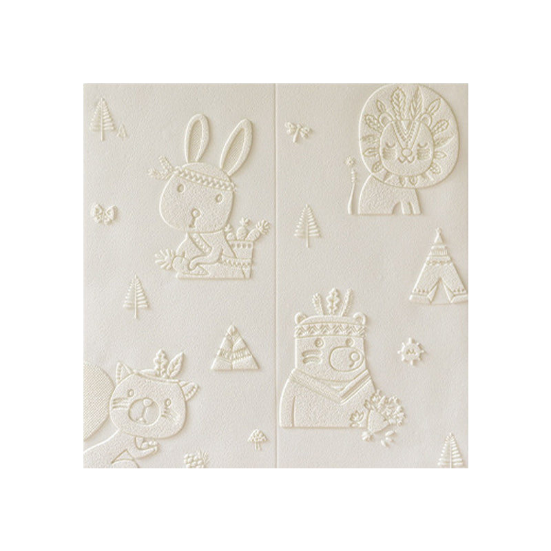 Modern Wall Paneling Cartoon 3D Print Peel and Stick Waterproof Wall Panel