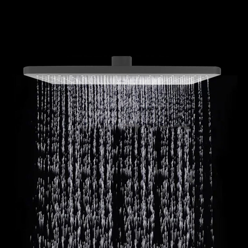 Rectangle Grey Shower Head Combo Standard Spray Pattern Showerhead