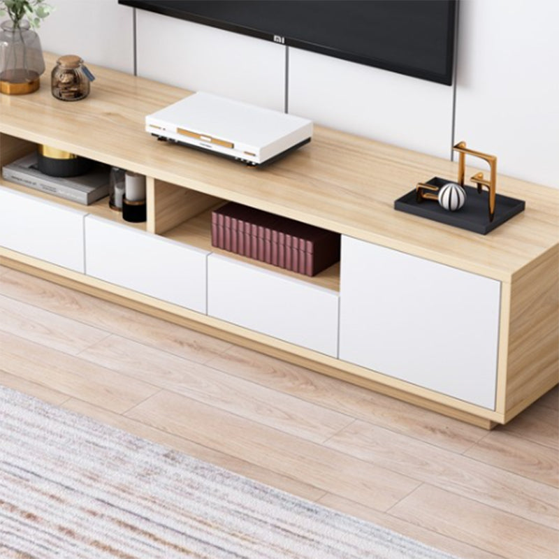 Wooden TV Stand Console Scandinavian TV Media Stand with Drawers