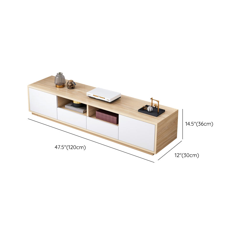 Wooden TV Stand Console Scandinavian TV Media Stand with Drawers