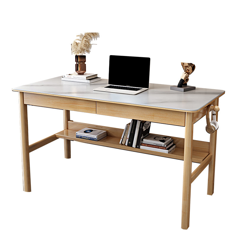 Rectangular Shaped Office Desk Conference Table 4 Legs Writing Desk for Home