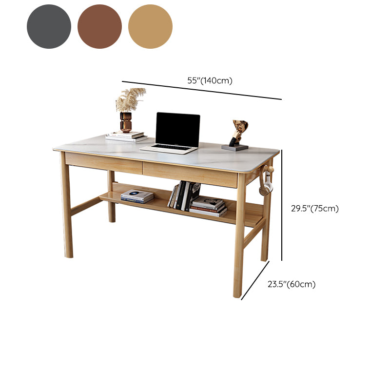 Rectangular Shaped Office Desk Conference Table 4 Legs Writing Desk for Home