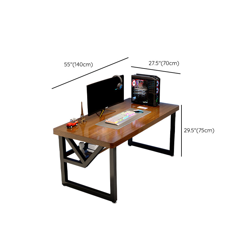 Solid Wooden Home Computer Desk Contemporary Rectangular Writing Desk