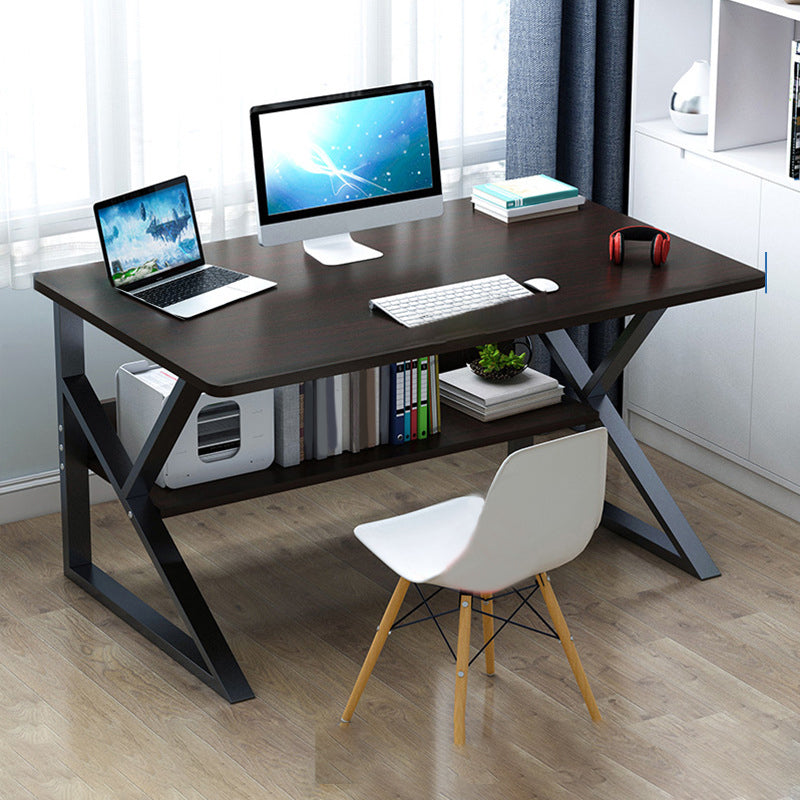 Contemporary Gaming Desk Antique Finish Wooden Computer Desk