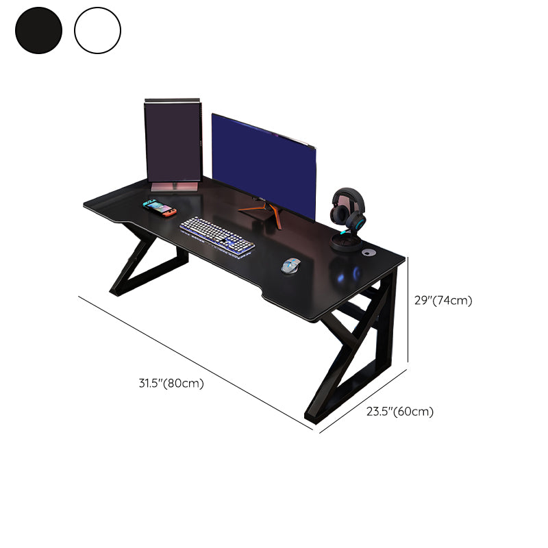 Contemporary Gaming Desk Antique Finish Wooden Computer Desk