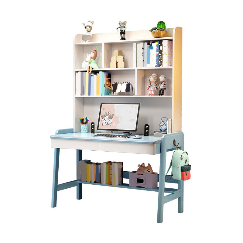 Wooden Kids Desk Writing Desk Adjustable Child Desk with Drawer