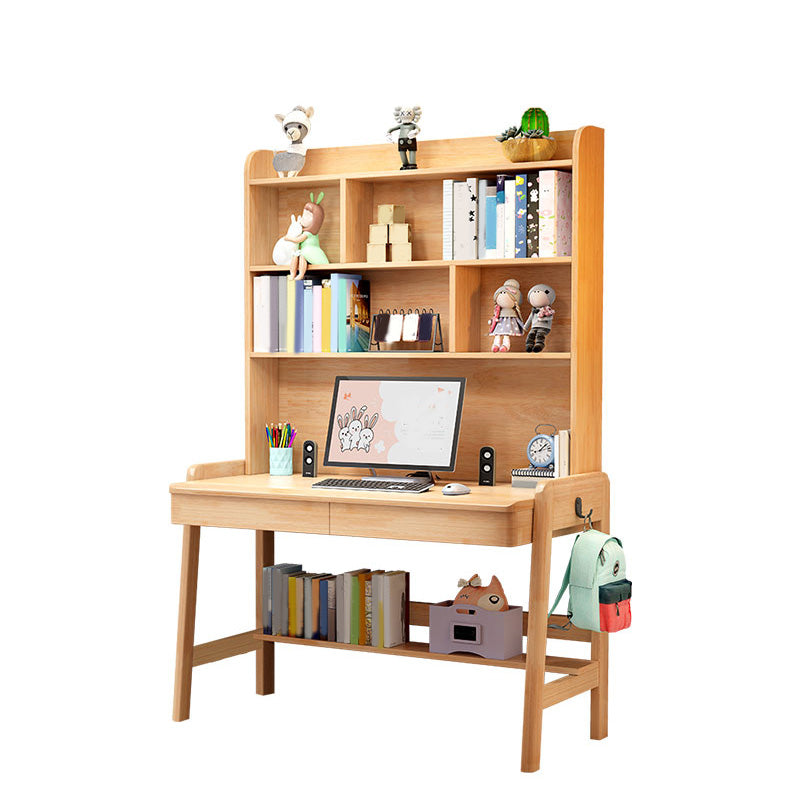 Wooden Kids Desk Writing Desk Adjustable Child Desk with Drawer