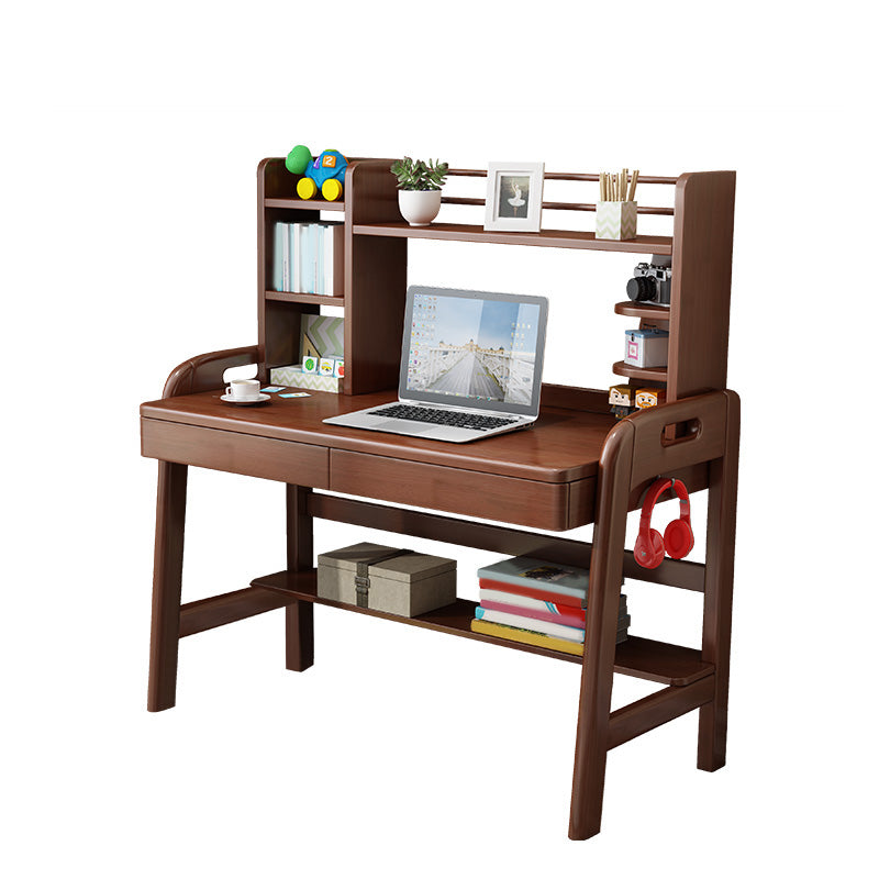 Writing Desk Adjustable Kids Desk 23.6"W Desk with Bookshelf Kids Desk