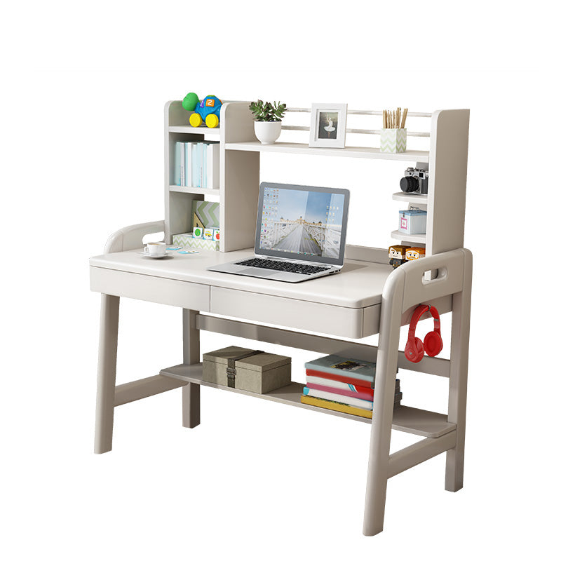 Writing Desk Adjustable Kids Desk 23.6"W Desk with Bookshelf Kids Desk