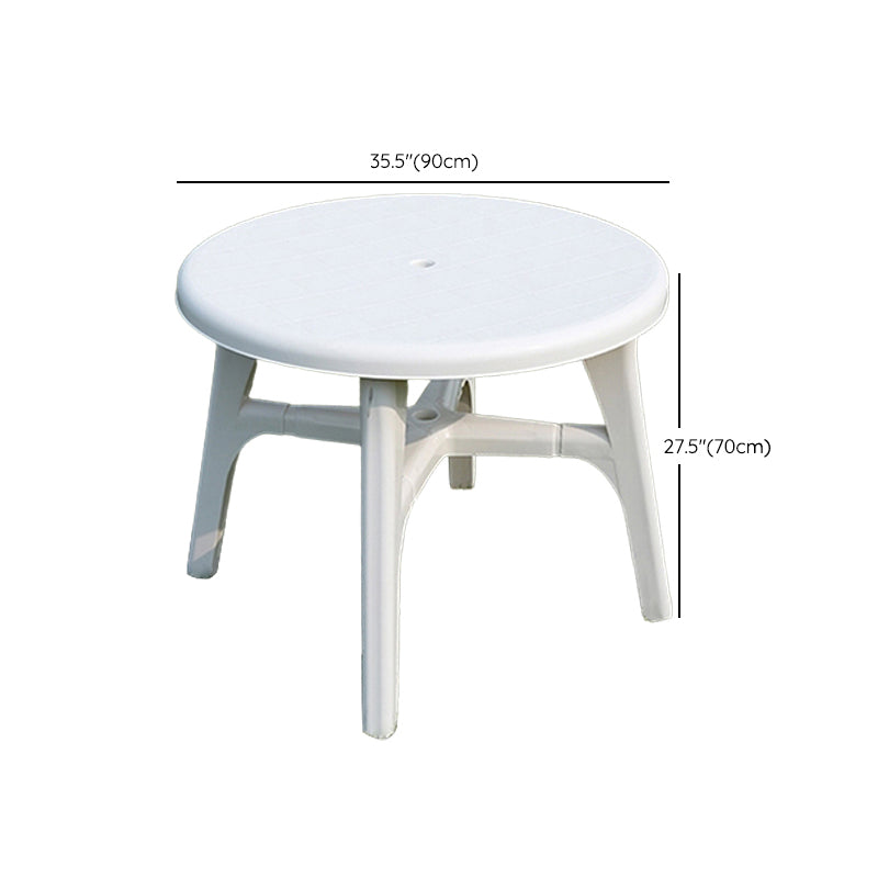 Modern Geometric Waterproof Courtyard Table Plastic Outdoor Table