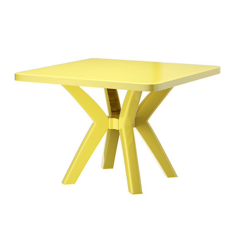 Modern Waterproof Square Courtyard Table Plastic Outdoor Table