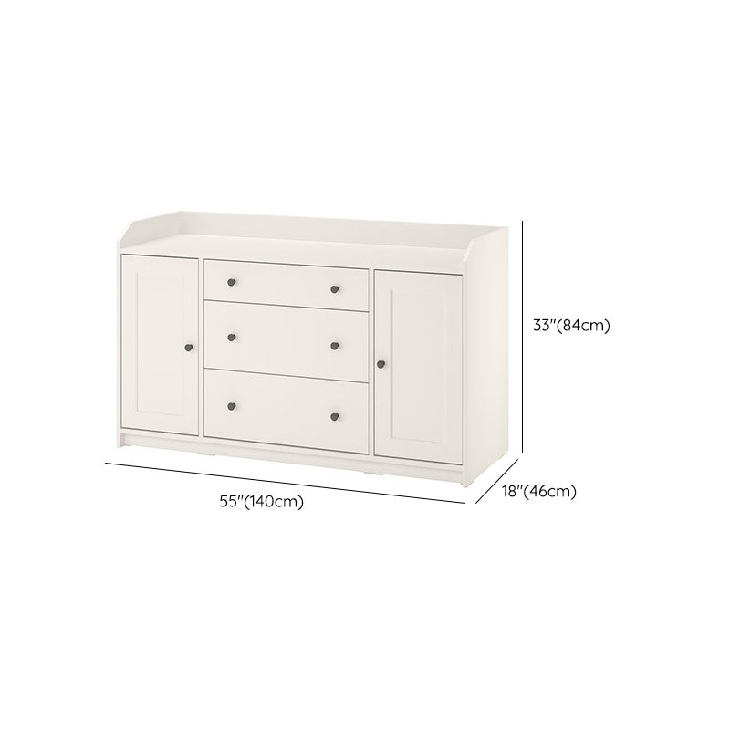 Modern White Sideboard Server Cabinets Included Server for Dining Room