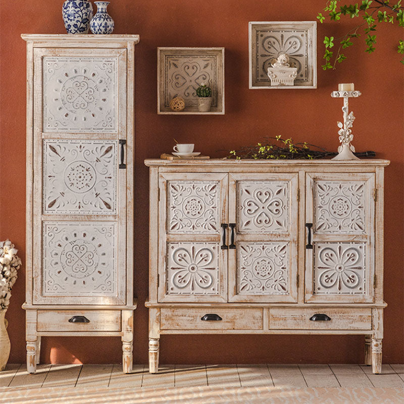 Farmhouse Sideboard Solid Wood Storage Sideboard Buffet with Drawers for Dining Room