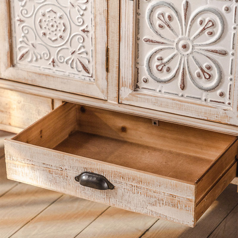 Farmhouse Sideboard Solid Wood Storage Sideboard Buffet with Drawers for Dining Room