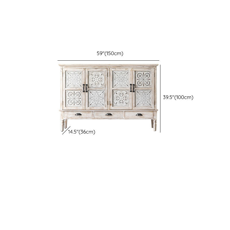 Farmhouse Sideboard Solid Wood Storage Sideboard Buffet with Drawers for Dining Room