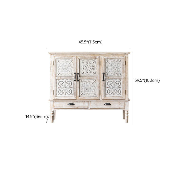 Farmhouse Sideboard Solid Wood Storage Sideboard Buffet with Drawers for Dining Room