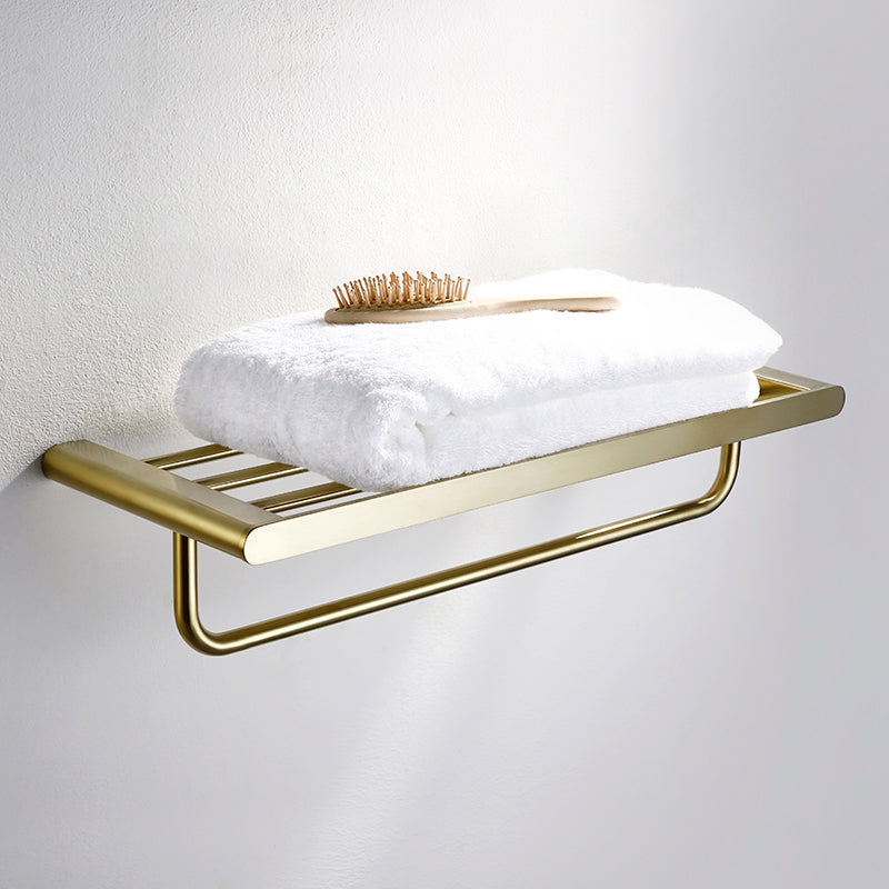 Modern Brushed Brass Bathroom Accessories Hardware Set with Towel Bar