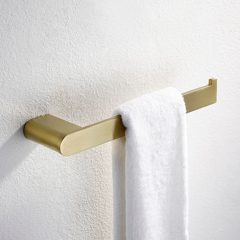 Modern Brushed Brass Bathroom Accessories Hardware Set with Towel Bar