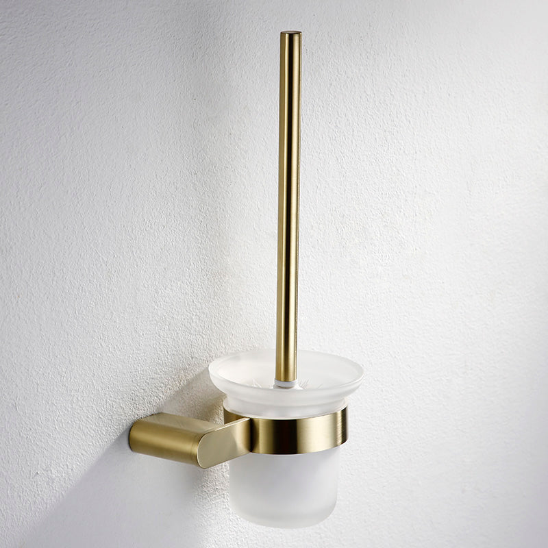 Modern Brushed Brass Bathroom Accessories Hardware Set with Towel Bar