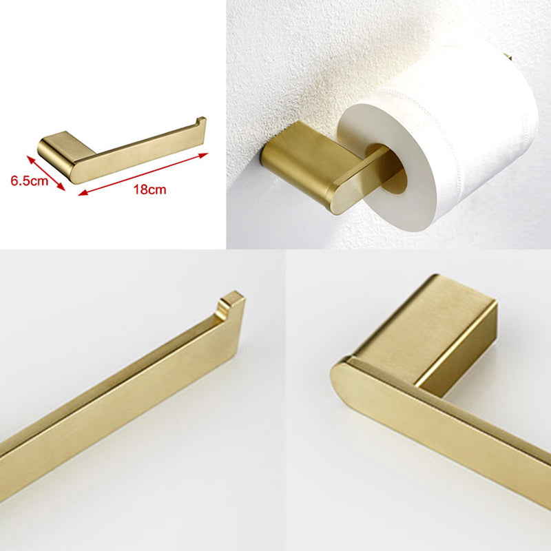 Modern Brushed Brass Bathroom Accessories Hardware Set with Towel Bar