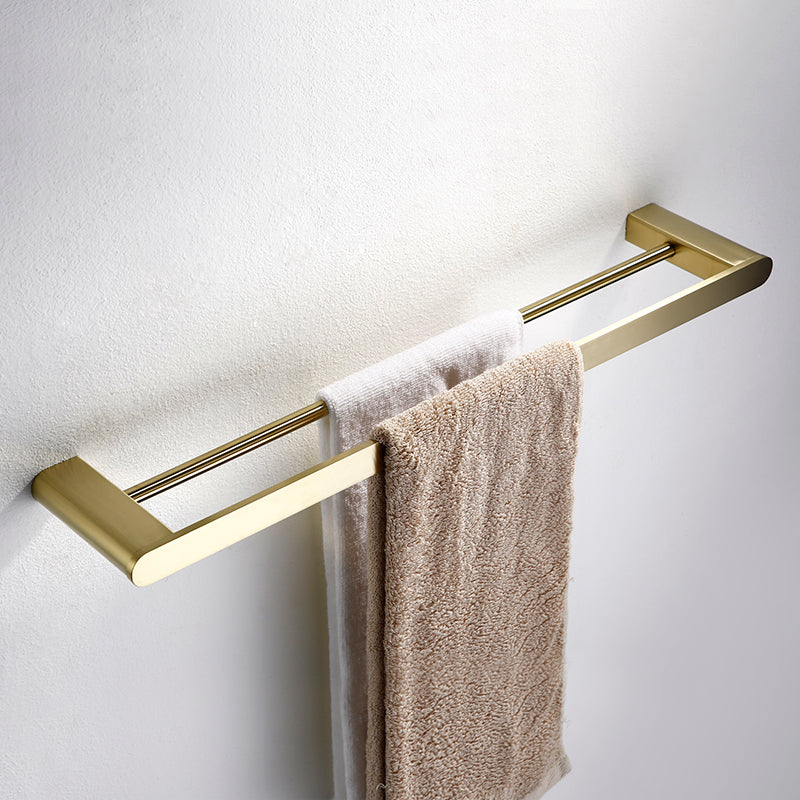 Modern Brushed Brass Bathroom Accessories Hardware Set with Towel Bar