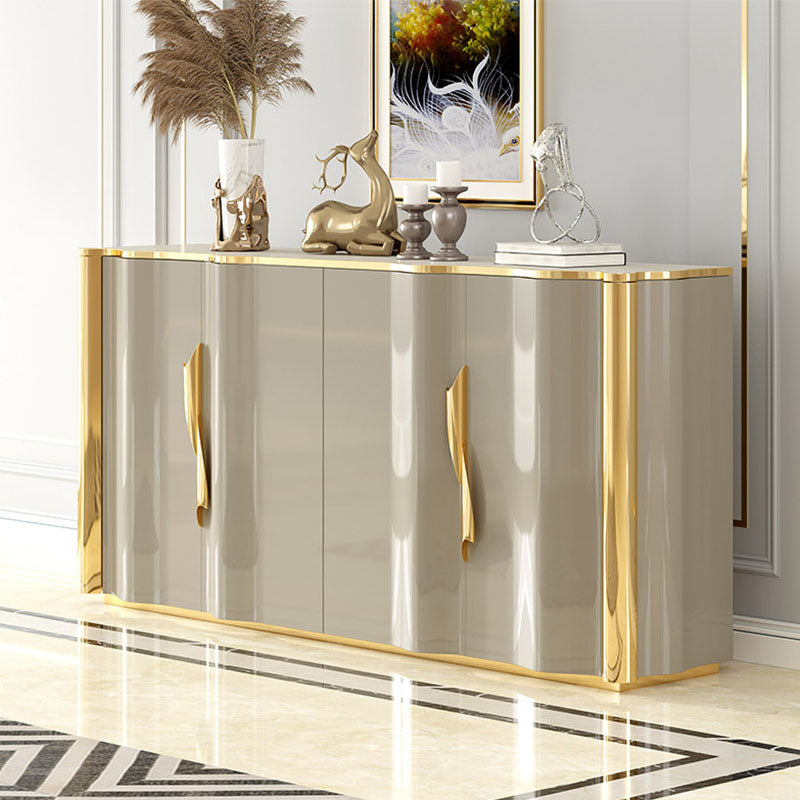 Glam Sideboard Engineered Wood Storage Sideboard Buffet with Doors for Dining Room