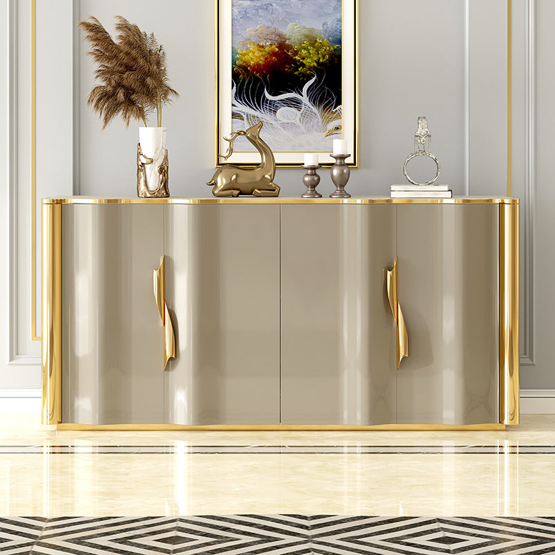 Glam Sideboard Engineered Wood Storage Sideboard Buffet with Doors for Dining Room