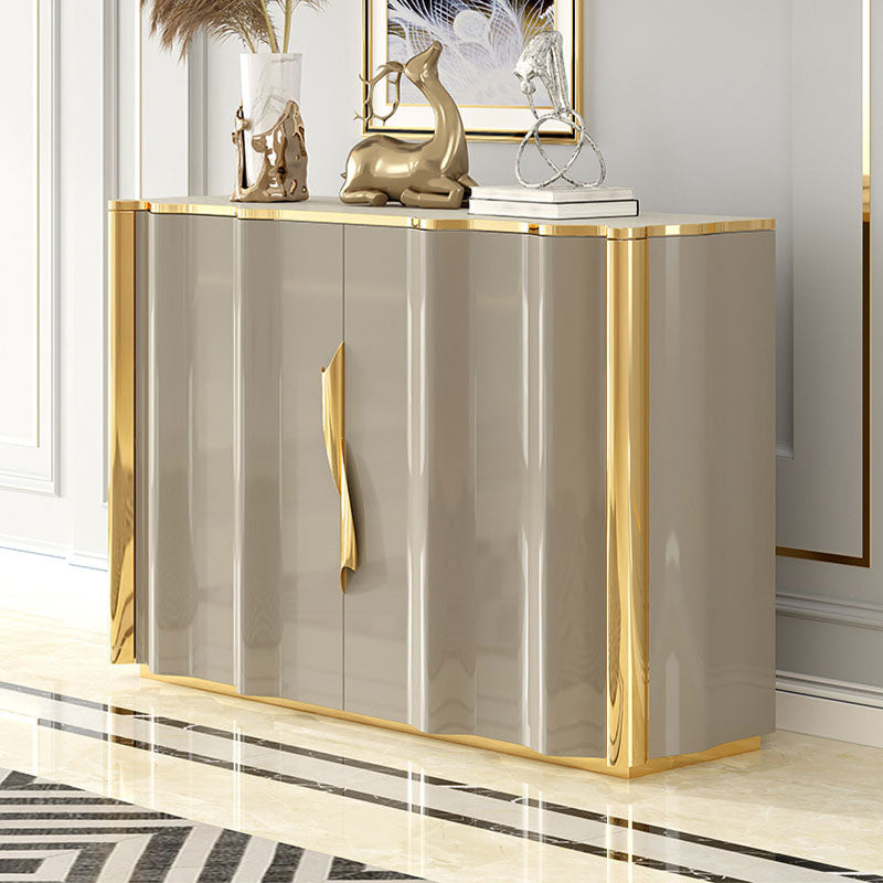 Glam Sideboard Engineered Wood Storage Sideboard Buffet with Doors for Dining Room