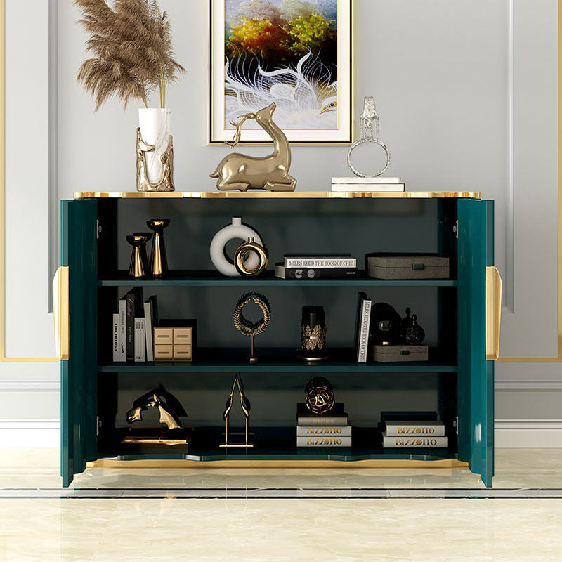 Glam Sideboard Engineered Wood Storage Sideboard Buffet with Doors for Dining Room