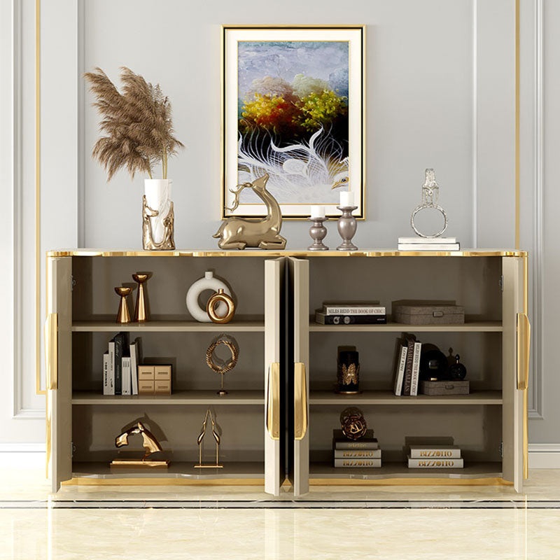 Glam Sideboard Engineered Wood Storage Sideboard Buffet with Doors for Dining Room